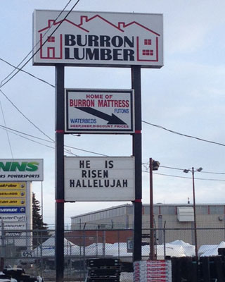 Burron Sign